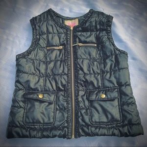 Pink Empire | Black Puffy Vest // XL